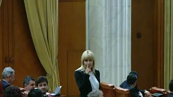 Explicaţia şocantă a gestului misterios făcut de Udrea în parlament. Ce semnifică de fapt