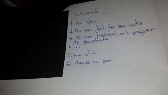 Perle de la Simulare Bac 2015: "Foaie verde fir mohor/ Când văd subiectul mor"
