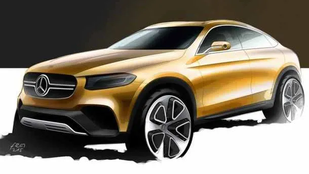 Mercedes-Benz GLC Coupé. Cum va arăta Mercedes-Benz GLC Coupé rivalul lui BMW X4
