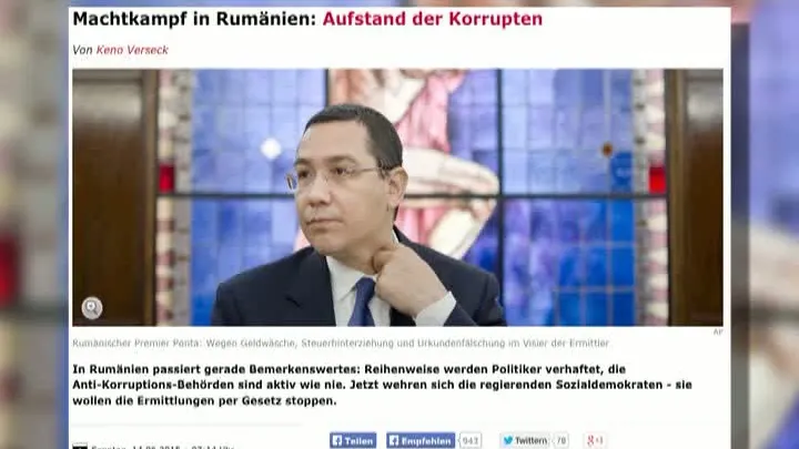 "Ascensiunea corupților". Der Spiegel scrie despre Ponta și despre lupta PSD cu justiția
