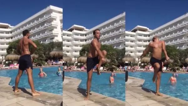 Cum a încântat turistele un instructor de aerobic de la mare. Face spectacol - VIDEO