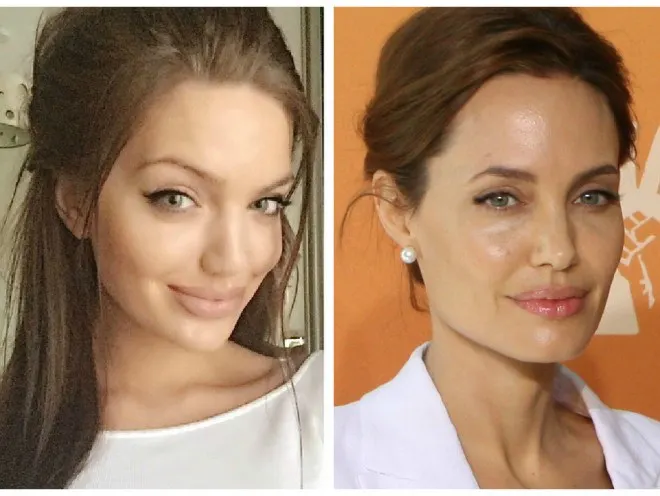 Seamănă leit cu Angelina Jolie! Îi păcălește chiar și pe fanii ei