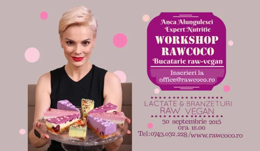 Anca Alungulesei organizează workshop-ul “Lactate și brânzeturi raw-vegane”