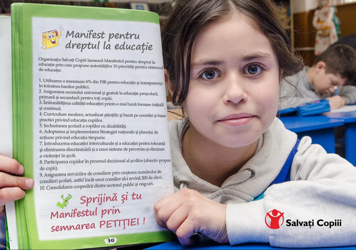 Manifest pentru DREPTUL LA EDUCAȚIE. Asigurarea educaţiei de calitate pentru toţi copiii