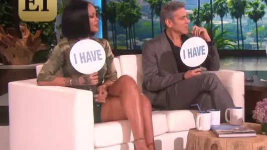 George Clooney și Rihanna, față în față cu întrebări incomode. Cum i-a 'torturat' Ellen DeGeneres