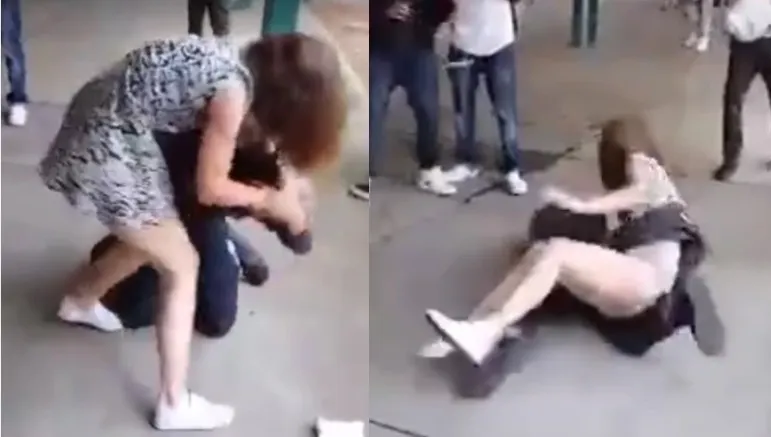 Un băiat lovește o fată la școală, dar regretă instantaneu. A urmat ceva dureros: VIDEO