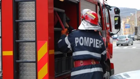 Explozie în apartamentul unui bloc din Tecuci. Proprietarul ar fi încercat să se sinucidă