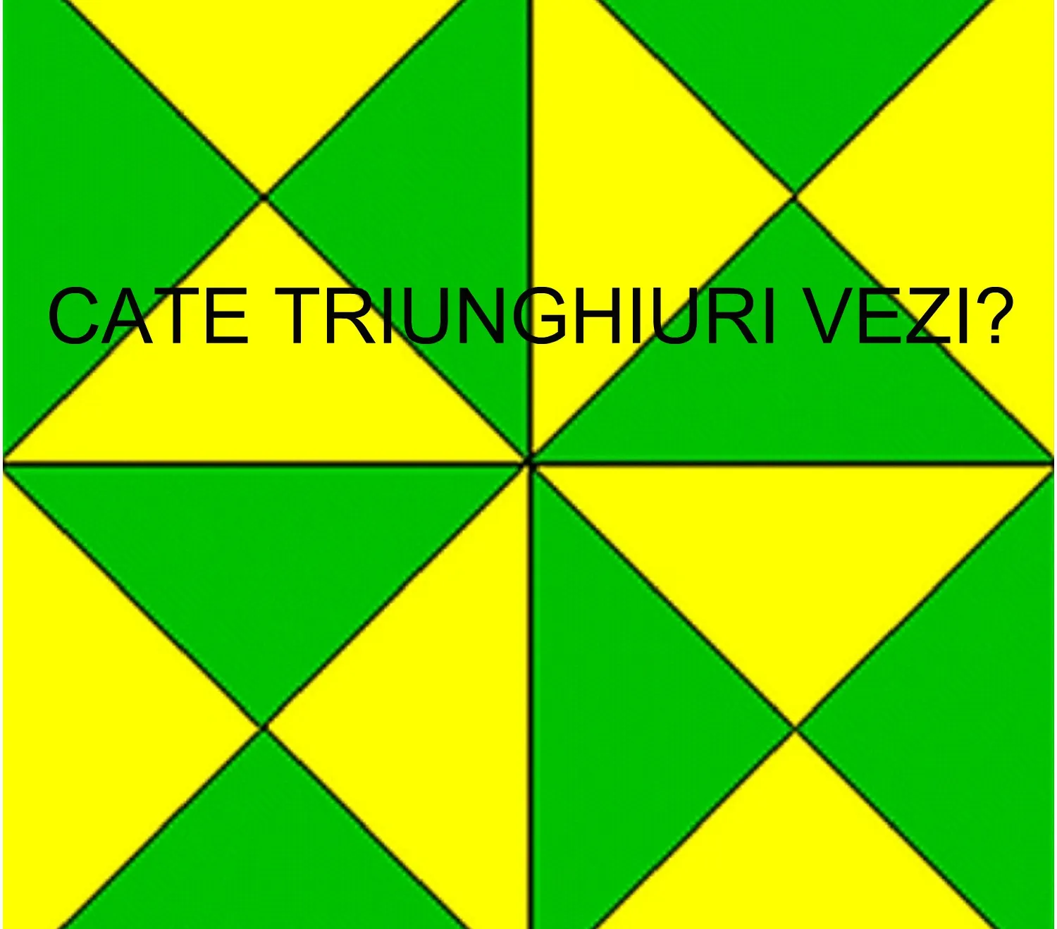 Imaginea care îţi provoacă serioase dureri de cap! Câte triunghiuri sunt de fapt?