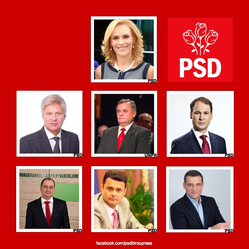 PSD a anunțat candidaţii pentru Capitală. Firea, Tudorache, Onțanu, Negoiță, Băluță, Florea și Mutu