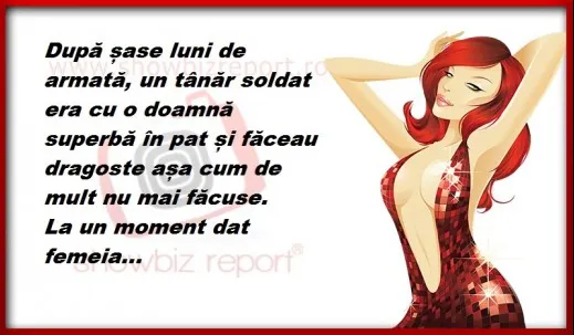 BANCUL ZILEI: Soldatul și femeia super sexy