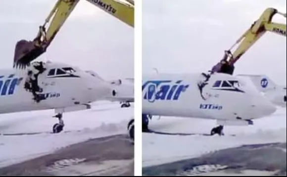 A venit cu buldozerul pe aeroport și a distrus avionul. Motivul e halucinant!