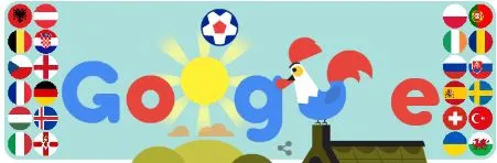 EURO 2016 este marcat de GOOGLE printr-un logo special. Începe Campionatul European de Fotbal 2016