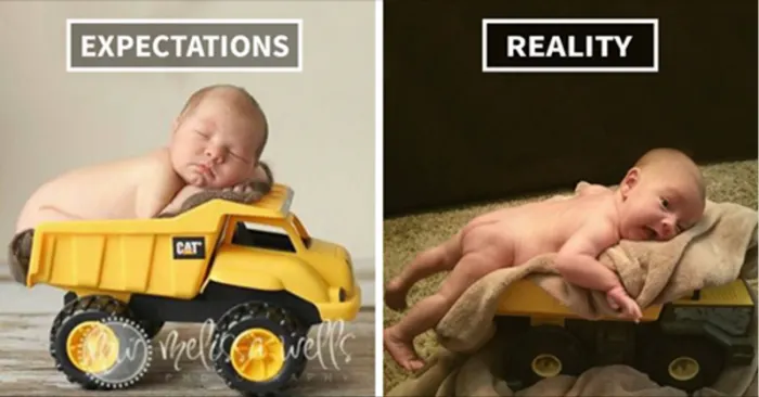 Imagini adorabile: n-o să te poţi opri din râs! Părinţii fac fotografii bebeluşilor, dar nu le ies