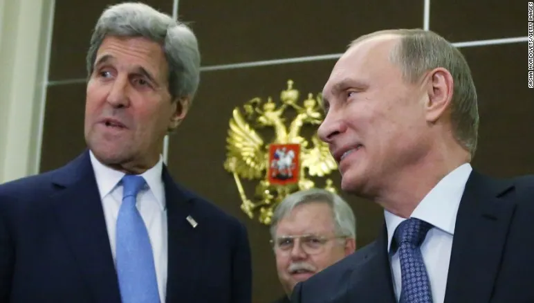 Vladimir Putin, întâlnire cu John Kerry la Moscova. Siria şi Ucraina, pe agendă