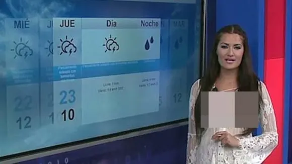Gafa de proporţii a unei prezentatoare meteo. A primit mii de mesaje după ce s-a prezentat aşa!