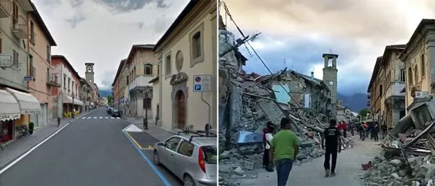 Român, după cutremurul din Amatrice: Au rămas în urmă doar mormane de piatră şi ciment