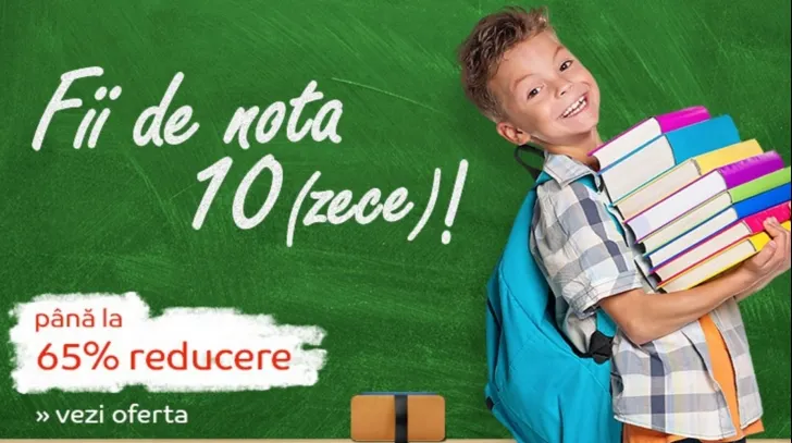 eMAG - Promotia Back to School vine cu reduceri de pana la 65% pentru rechizite, carti si manuale