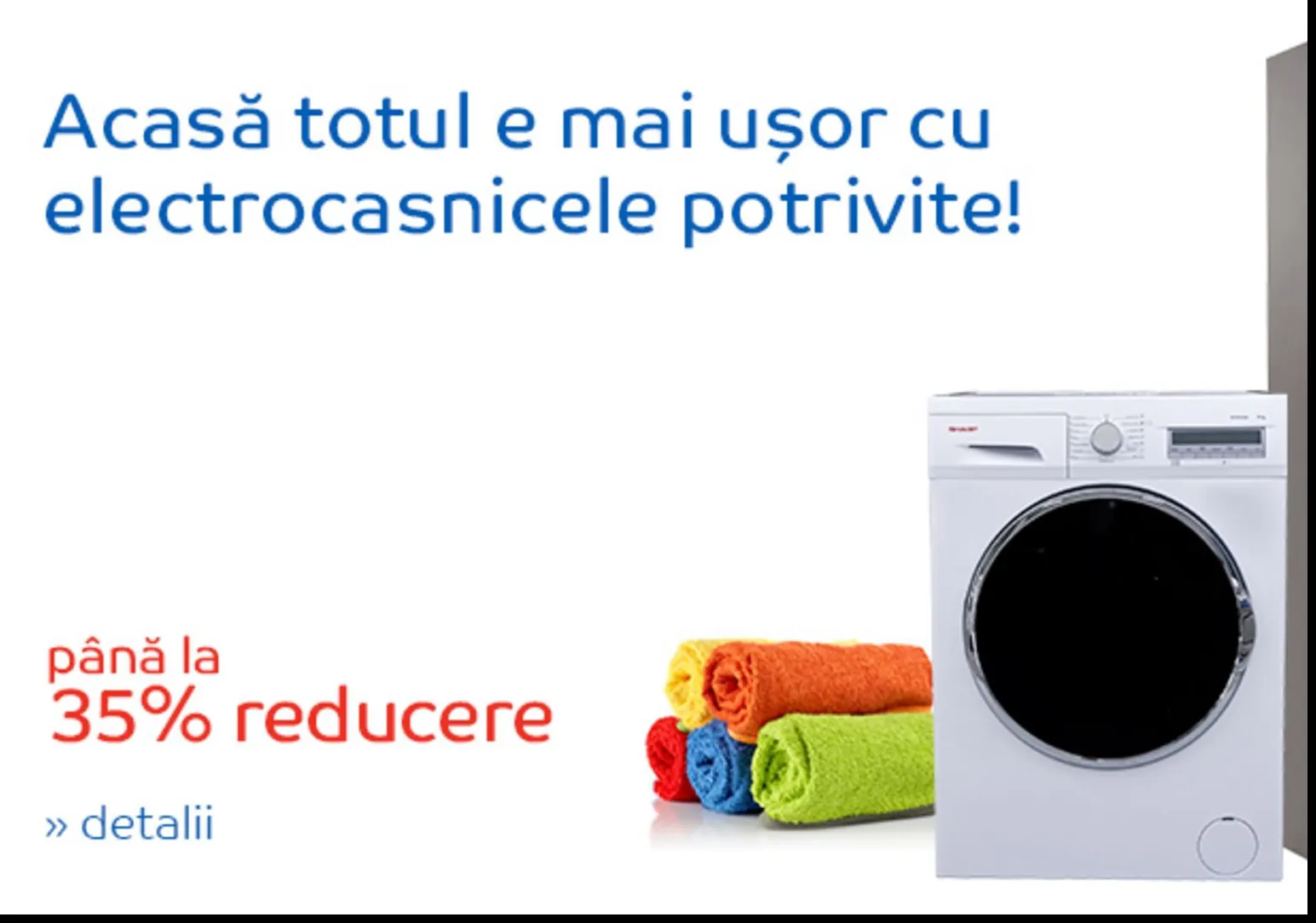 eMAG – Cat costa la reducere cele mai economicoase masini de spalat rufe. Clasa energetica A+++
