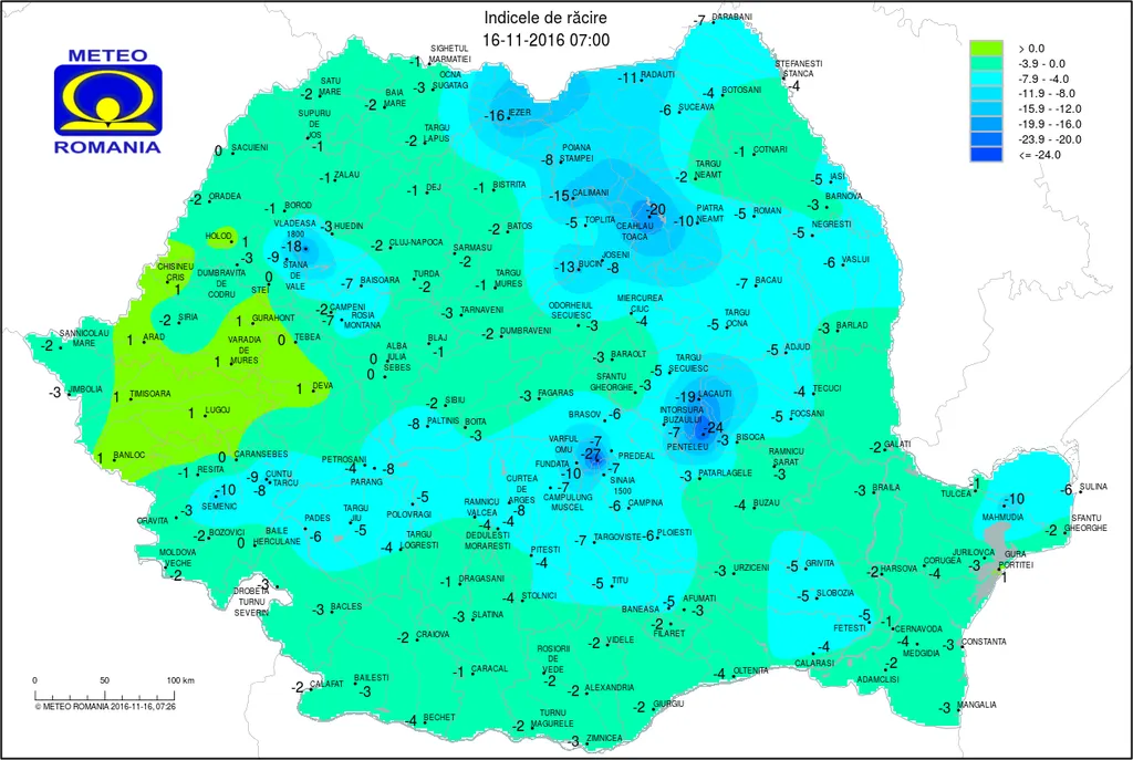 GER de crapă pietrele. Minus 27 de grade Celsius resimțite în această dimineață