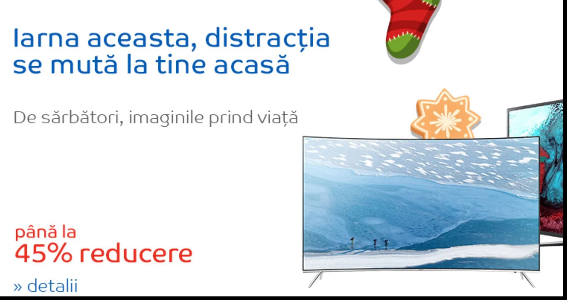 eMAG – Pana la 45% reducere pentru televizoarele Samsung. Promotie speciala