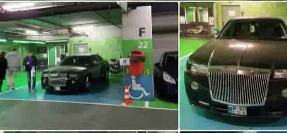 A stârnit FURIA pe net. Mașină de lux pe un loc de parcare pentru persoanele cu dizabilităţi 