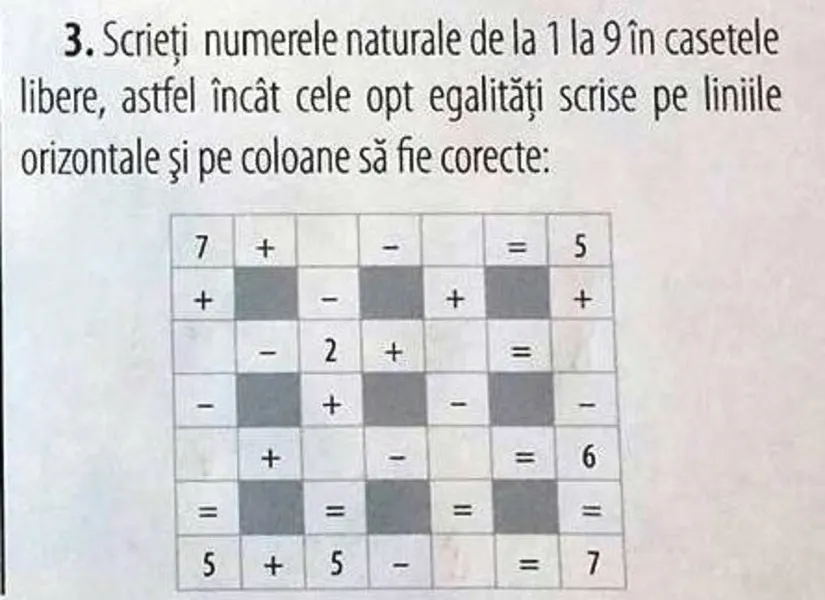 Provocare: Tu reuşesti să rezolvi acest execiţiu de matematică de clasa a II-a?