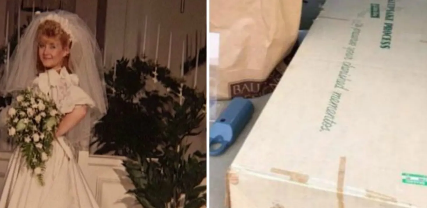 A deschis cutia cu rochia de mireasă după 27 de ani. Când a văzut ce e de fapt înăuntru s-a prăbușit