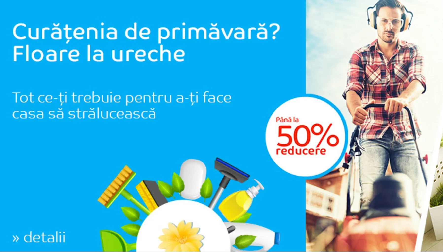 eMAG Curatenia de primavara – Promotie cu 50% reducere pentru multe categorii de produse