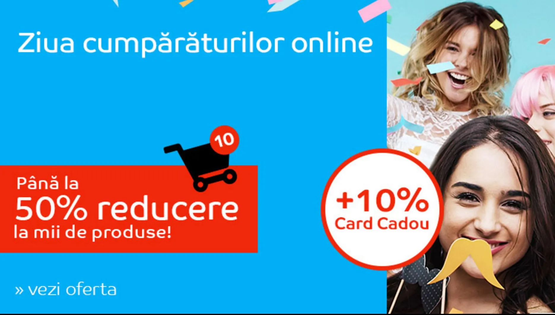 eMAG – Sarbatoare fulger pe site-ul magazinului – Ziua cumparaturilor online aduce 50% discount