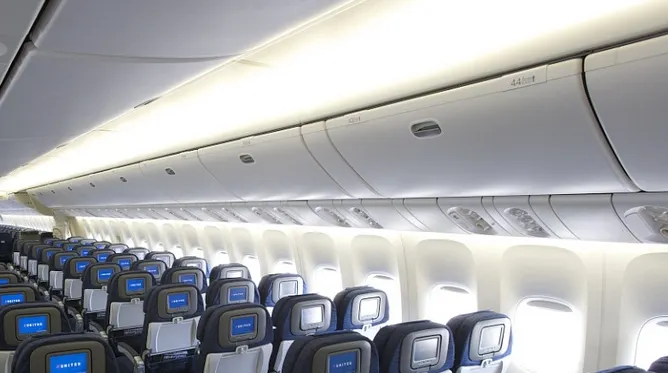 Clipe de groază într-un avion. Ce a căzut din compartimentul de bagaje peste un pasager