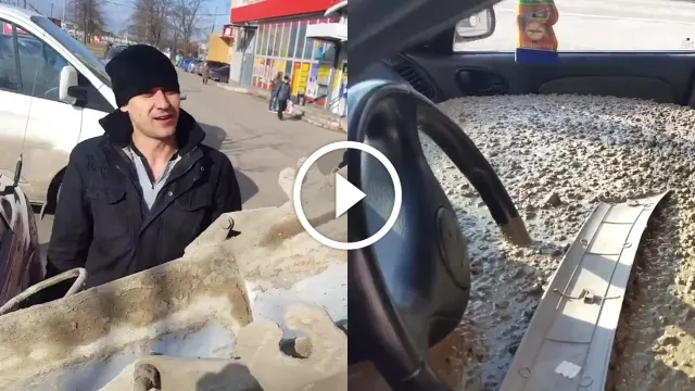 Farsa nebună a unui bărbat din Rusia pentru soţia lui. Ce i-a făcut maşinii femeii