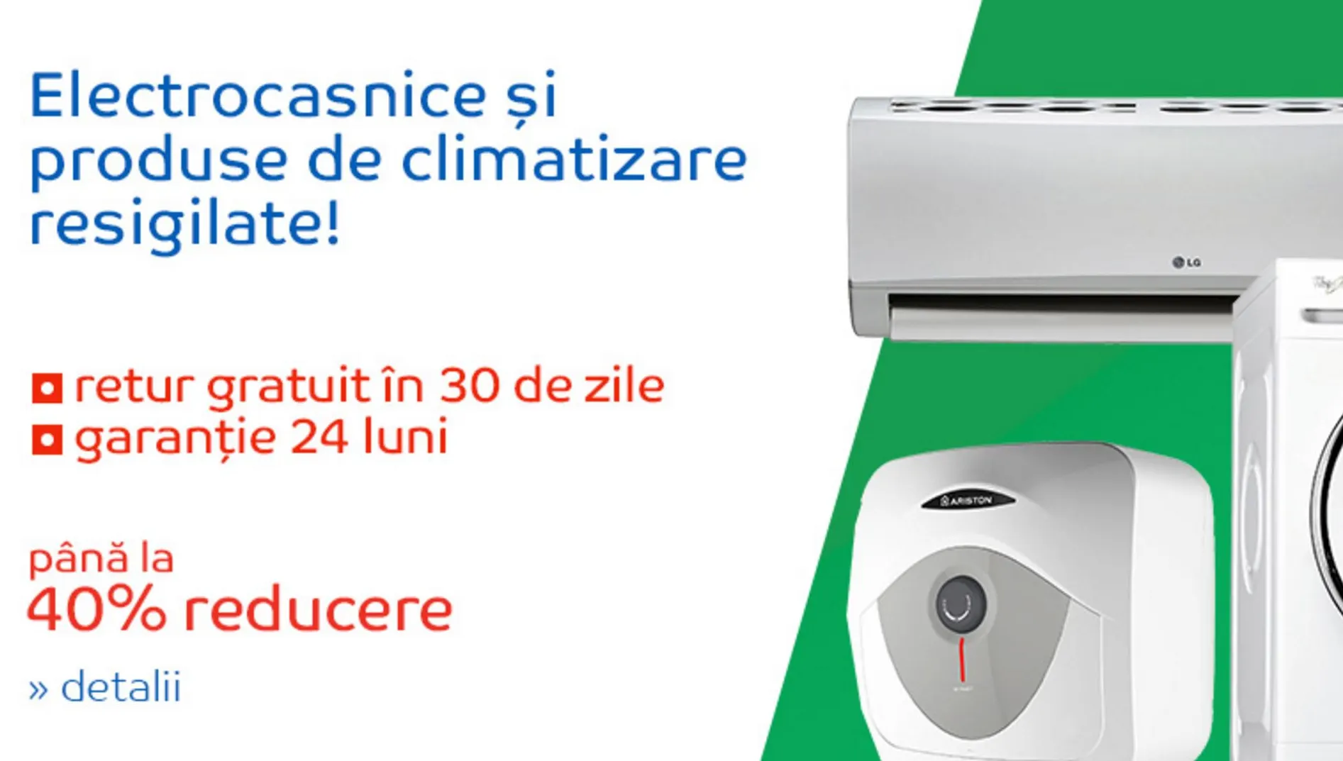 eMAG – Electrocasnice si produse de climatizare resigilate au reduceri de pana la 40%