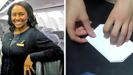 Stewardesa a văzut cuplul ciudat din avion. Apoi, la toaletă, a găsit un mesaj șocant lăsat de fată