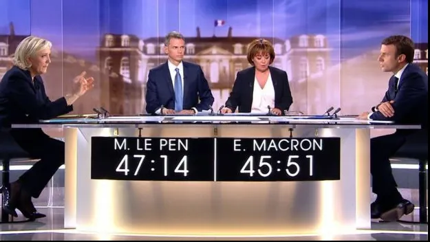 ALEGERI FRANȚA. Macron s-a impus în fața lui Le Pen la finalul unei dezbateri dure