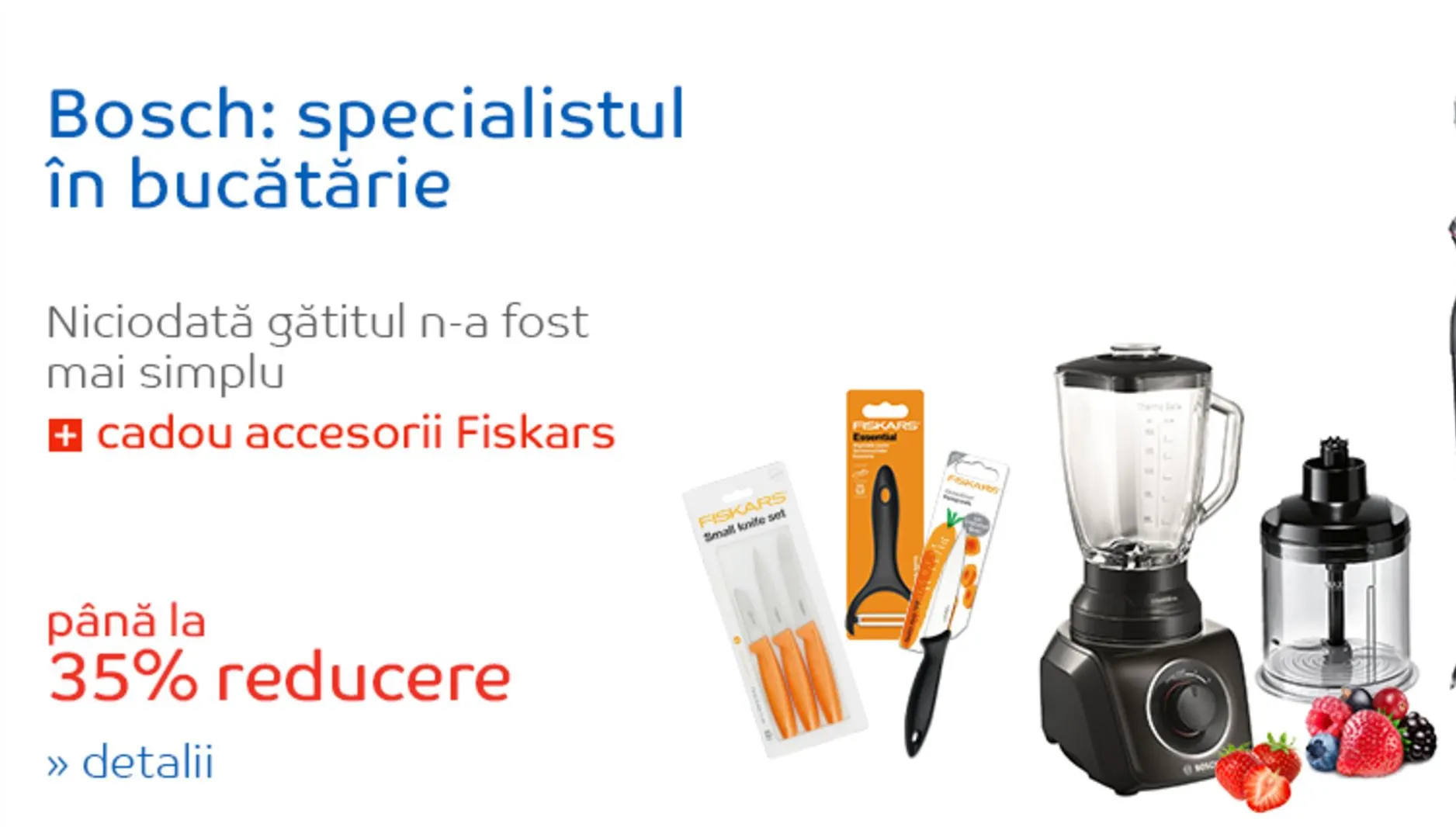 Oferte incredibile la eMAG pentru electrocasnicele Bosch. Roboti de bucatarie la preturi mici