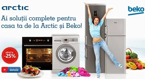eMAG Saptamana electrocasnicelor - Oferte foarte bune de la Arctic si Beko