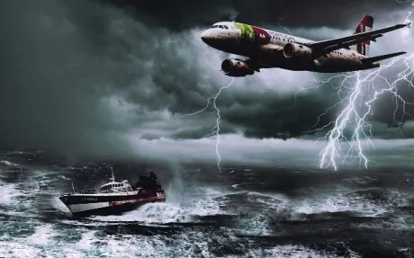 FOTO rar. Ce imagine a surprins un avion în Triunghiul Bermudelor. Ce se vede, de fapt, sub apă