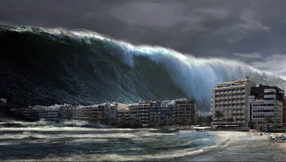 Moment rar cu un TSUNAMI surprins în imagini. Unde s-a întâmplat acest fenomen