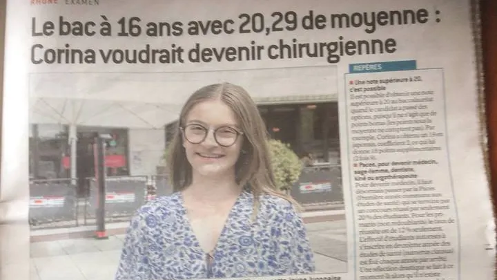 Românca de 16 ani care a luat BAC-ul în Franța cu notă maximă. S-au scris pagini despre ea