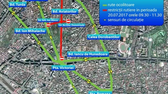 Restricţii majore de circulaţie de Ziua Forţelor Aeriene
