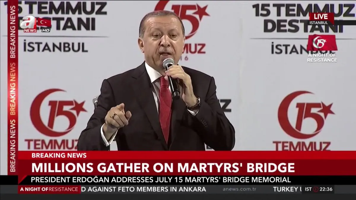 Avertismentul lui Erdogan pentru toți cei care îi contestă puterea