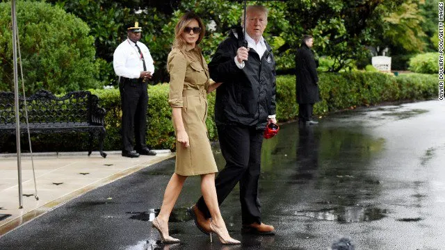Melania Trump, din nou pe tocuri la victimele uraganului