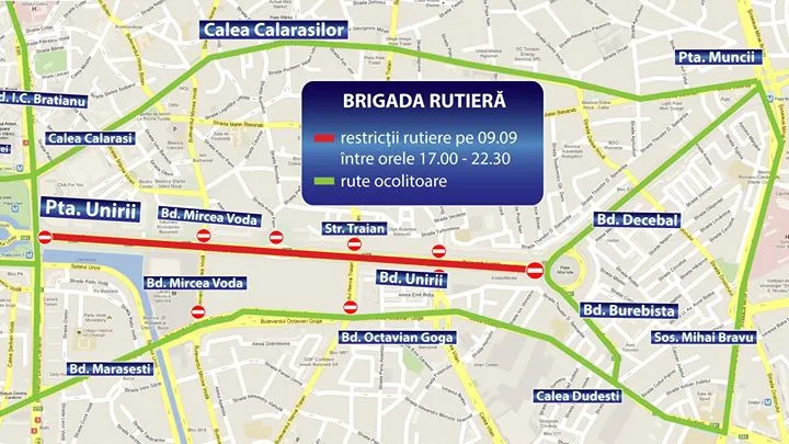 HARTA restricțiilor de circulație în Capitală