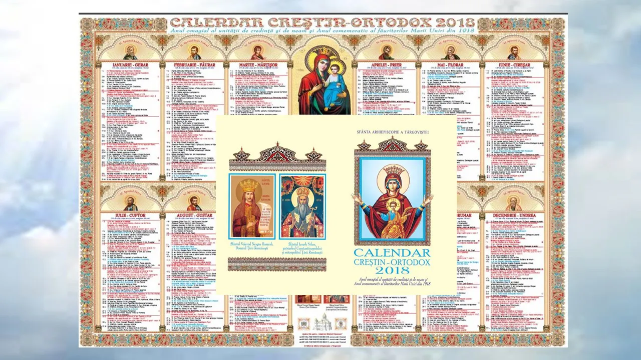 Calendarul bisericesc pentru anul 2018 a fost tipărit