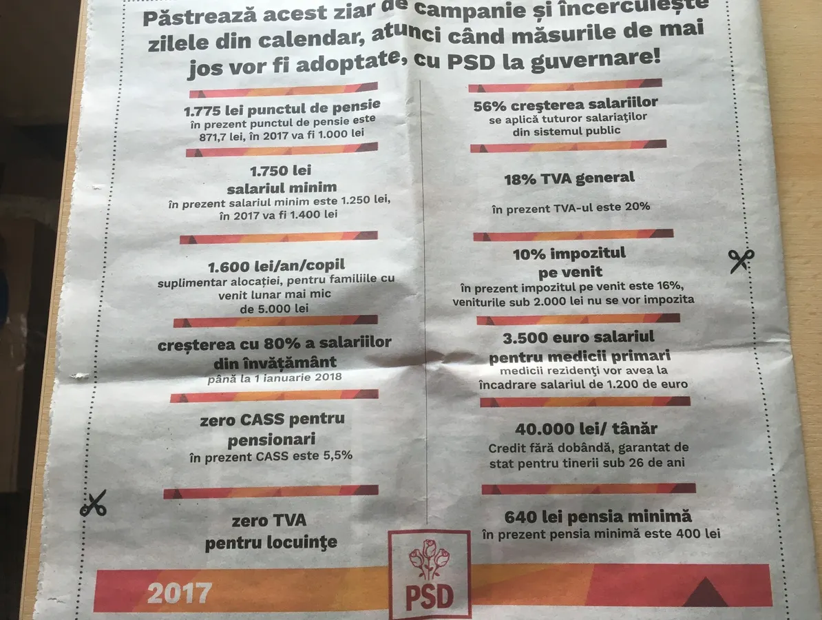 Îndrăzneşte să crezi. Ce a promis PSD în acest ziar de campanie. Şi cum nu s-a ţinut de cuvânt