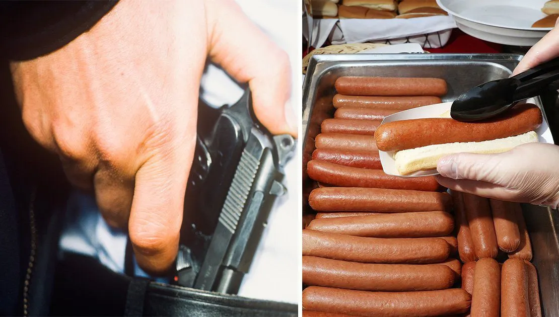 Un interlop care jefuia un magazin de hot-dog s-a împușcat din greșeală între picioare
