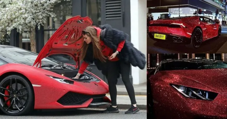 Cum şi-a TUNAT maşina o moldoveancă stabilită la Londra. Toţi se opresc să-i facă fotografii!