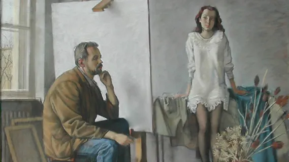 GEST șocant al unei adolescente, model pentru picturi. Ce i-a făcut artistului plastic