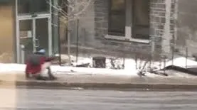 Cea mai spectaculoasă căzătură pe gheaţă a iernii: zici că e BALET! VIDEO