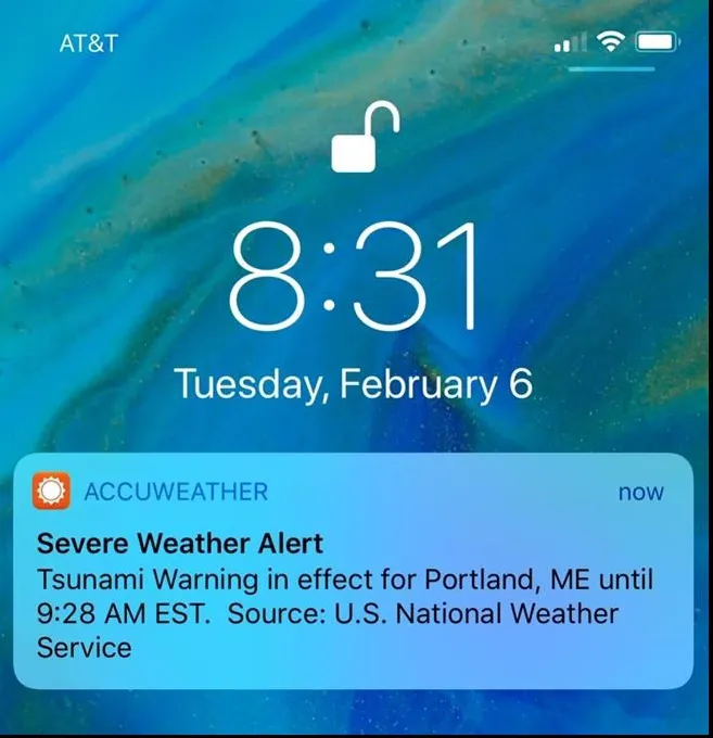 Alertă falsă de tsunami pe coasta de est a SUA